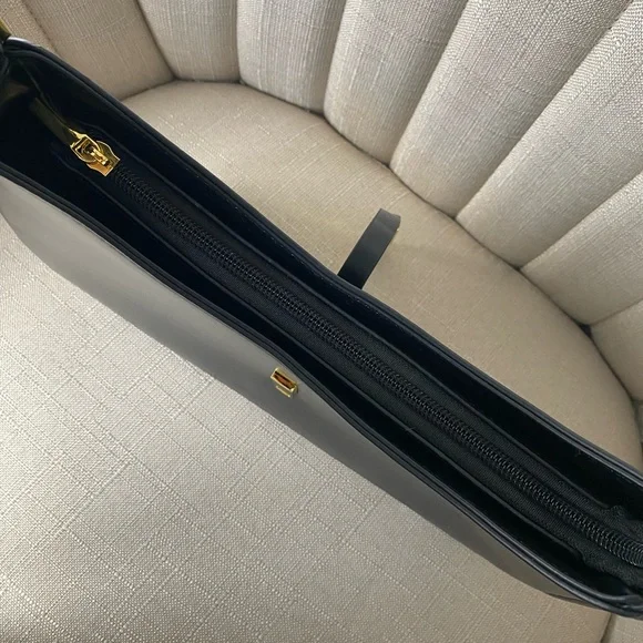 Melolila Crescent Shoulder Bag – Y2K Black Purse w/ Gold Hardware | $38 Retail - Picture 8 of 11